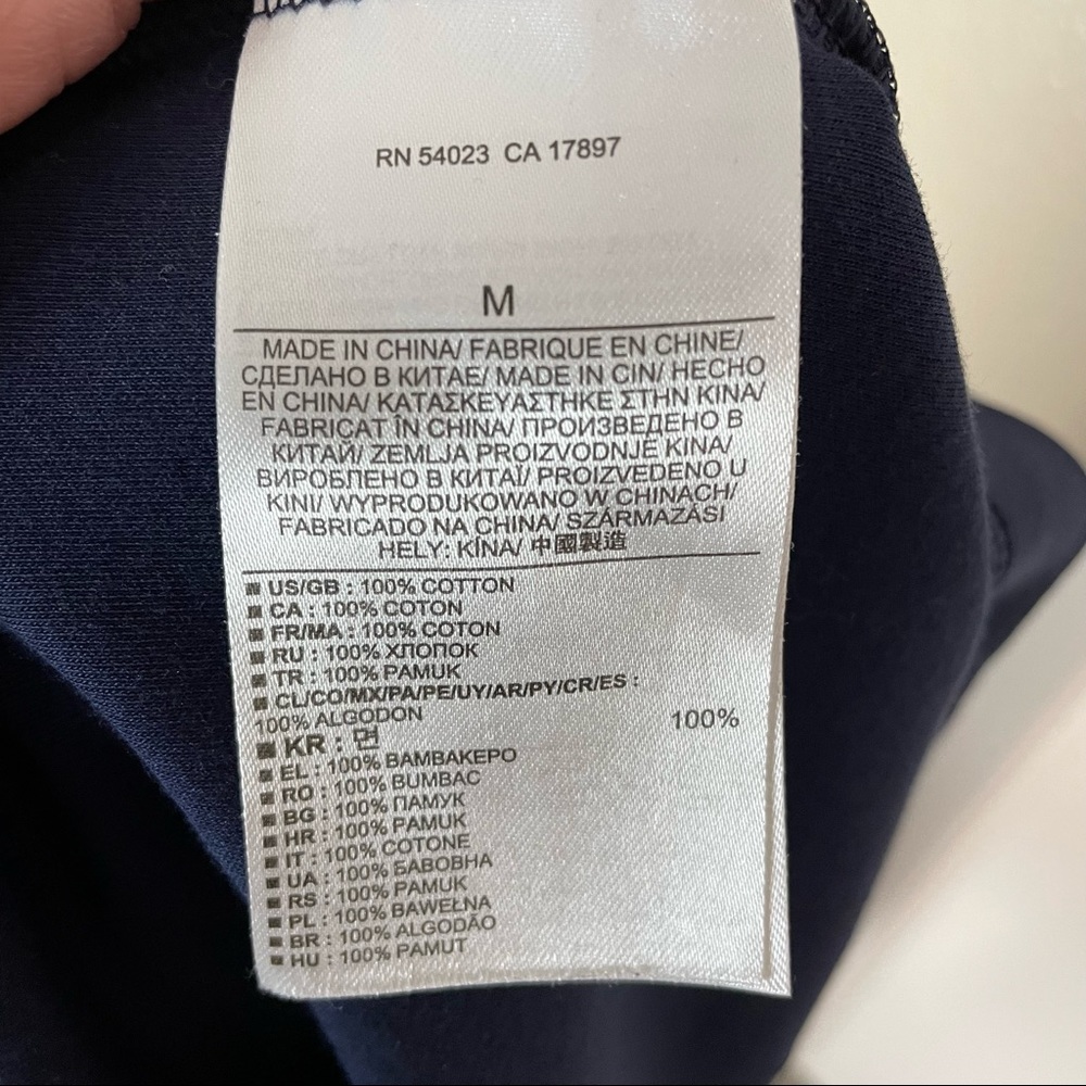 Banana Republic T-shirt Sweater Sweatshirt Luxury Touch Medium Zip Blue Long S - Picture 9 of 10